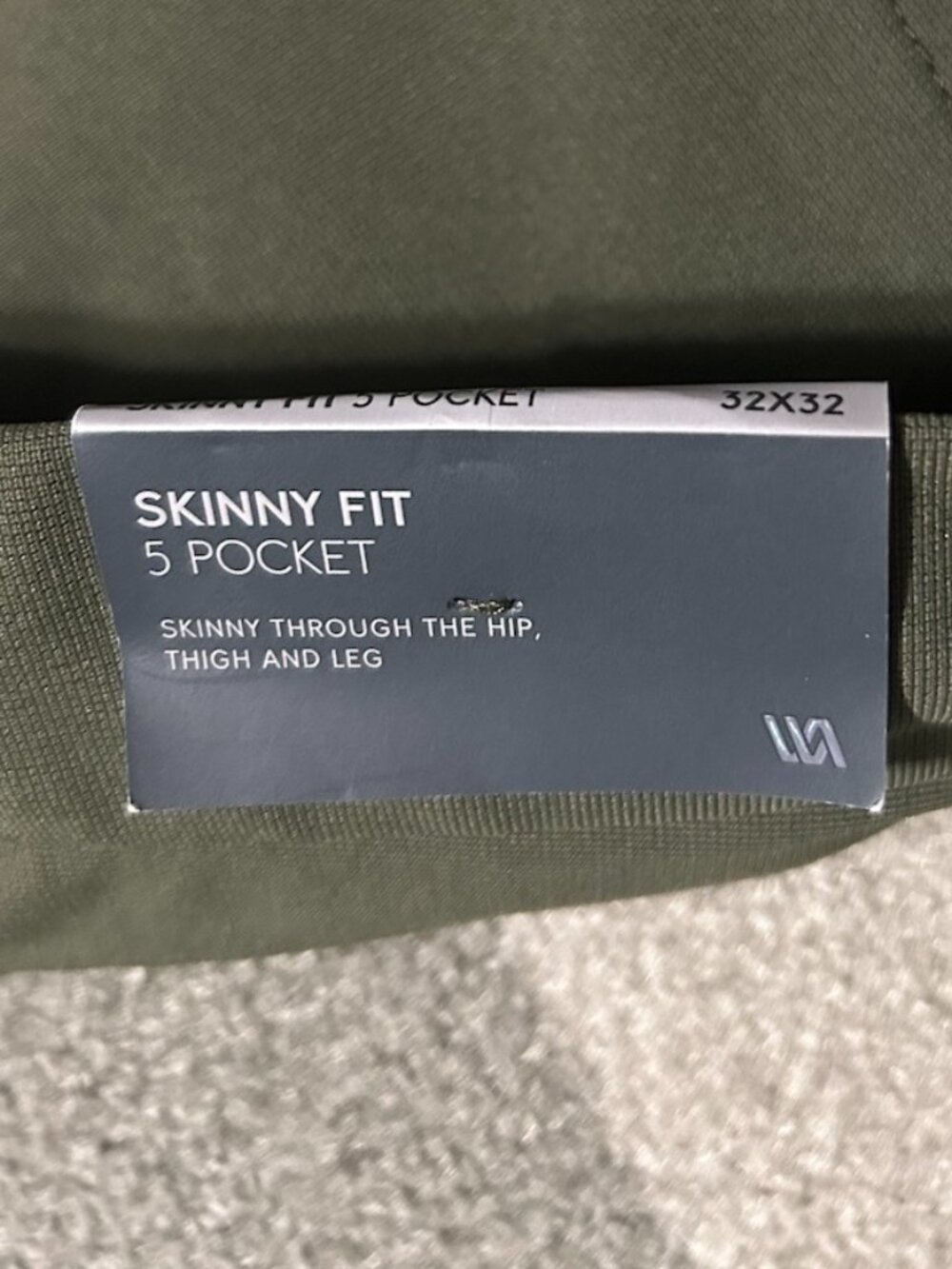 NWT VRST Men's Commuter 5-Pocket Skinny Fit Pants Green 32X32 (Actual 32 X 30.5) - Picture 6 of 10